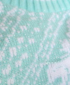 Vintage 80s Acrylic Sparkle Diagonal Paisley Tacky Ugly Sweater