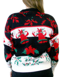 Vintage 80s Bells & Holly Acrylic Ugly Christmas Sweater