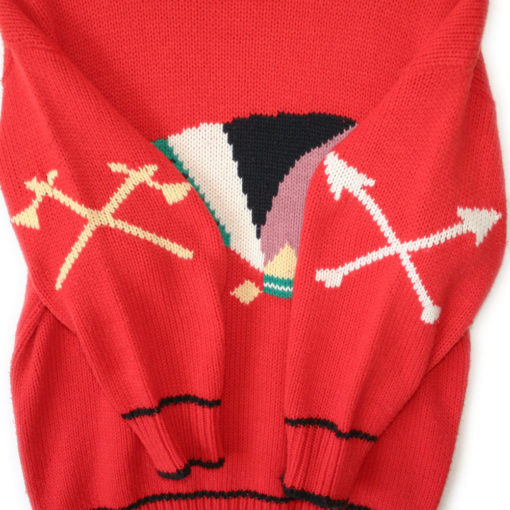 Vintage 80s Big Indian Head Ugly Sweater - The Ugly Sweater Shop