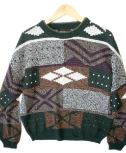 Vintage 80s Random Shapes Cosby Style Ugly Sweater
