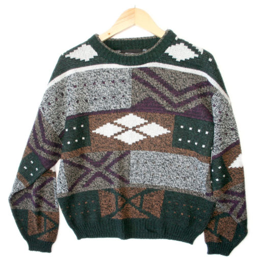 Vintage 80s Random Shapes Cosby Style Ugly Sweater - The Ugly Sweater Shop