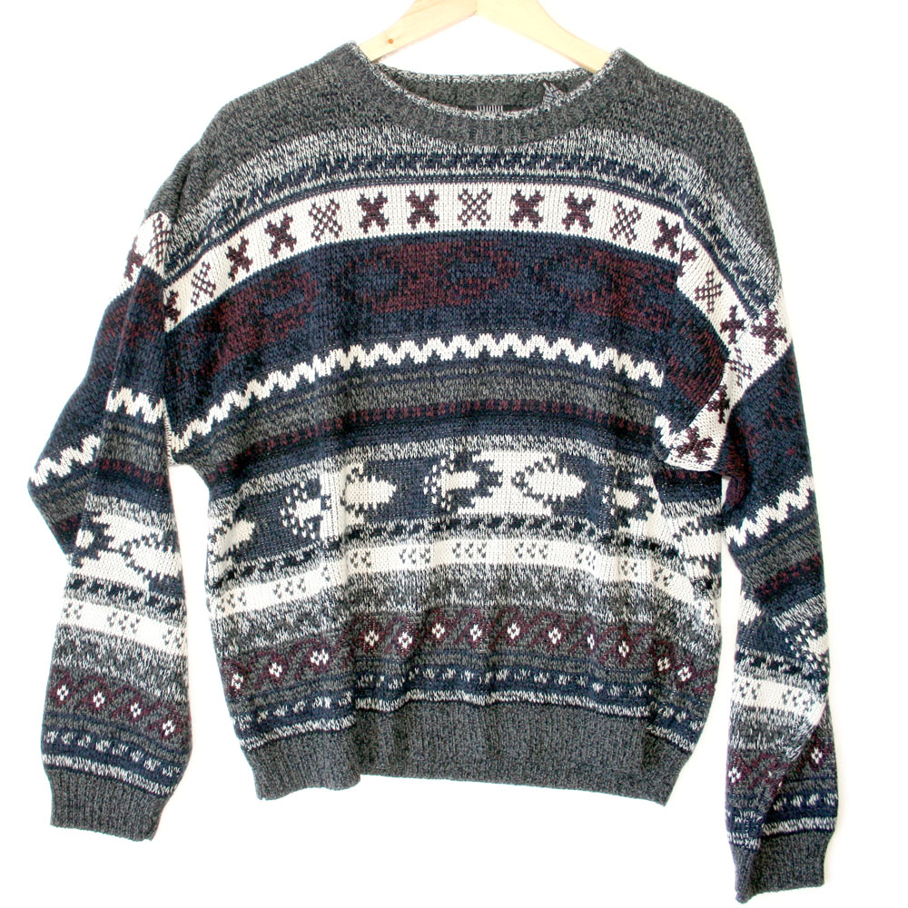 Vintage 80s XXX Ugly Cosby / Ski Sweater - The Ugly Sweater Shop