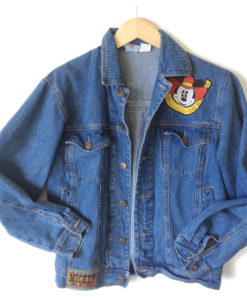 Vintage 90s Cowboy Mickey Mouse Western Denim Ugly Jacket