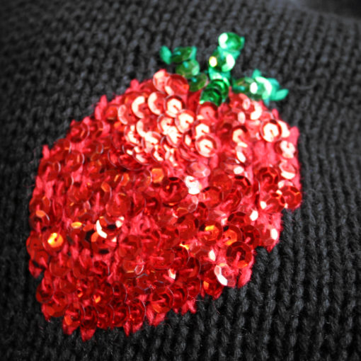 Vintage 90s Oversized Bedazzled Fruit Ugly Sweater