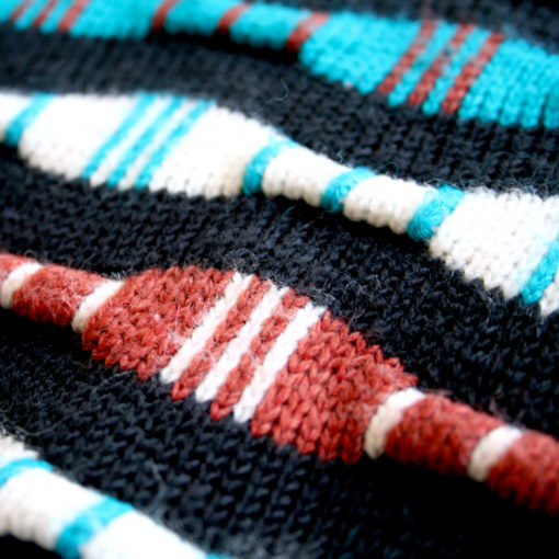 Wavy Bars Textured Colorful Cosby Sweater