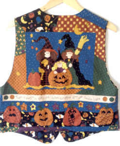 "Witches With No Mouths Tacky Ugly Halloween Vest