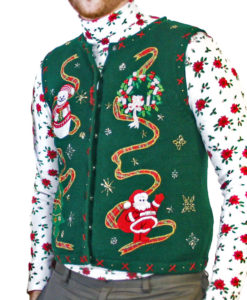 Beaded Nirvana Ugly Christmas Sweater Vest