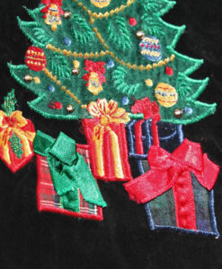 Black Velvet Christmas Tree Ugly Christmas Vest 3