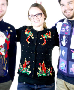 Bows and Candles Tacky Ugly Christmas Sweater