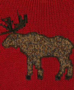 Button Eye Moose Ugly Christmas Sweater