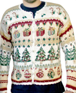 Christmas Trees, Ornaments and Gifts Tacky Ugly Sweater
