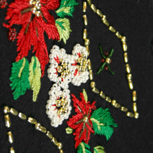 Diamonds and Poinsettias Ugly Christmas Sweater Vest