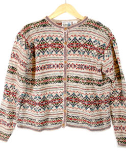 Fair Isle Cardigan Ski / Ugly Christmas Sweater