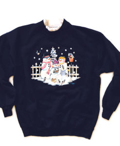 Happy Snowmen Tacky Ugly Christmas Sweatshirt