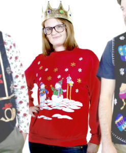 Howdy, Snowman! Vintage 80s Tacky Ugly Christmas Sweatshirt