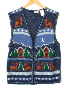Jingle Bell Reindeer Tacky Ugly Christmas Sweater Vest
