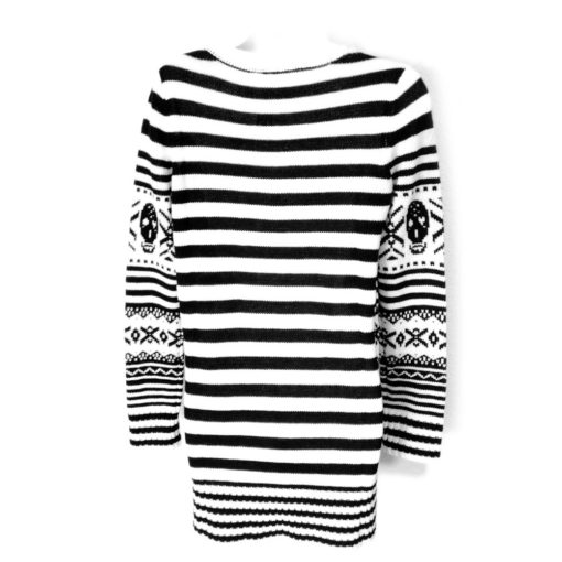 Nordic Skulls and Stripes Ugly Sweater Dress - New!