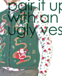 Poinsettia Ugly Christmas Turtleneck