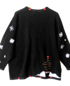 Quacker Factory Smirking Snowmen Tacky Ugly Christmas Sweater - New!