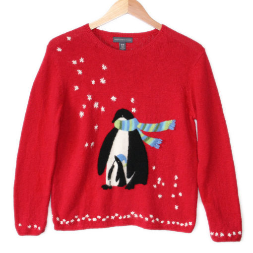 Red Penguin March Ugly Christmas Sweater 2