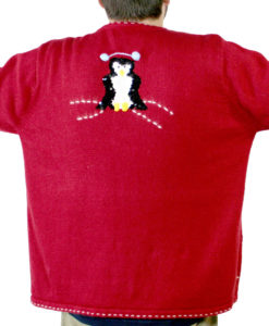 Sequin Penguins Tacky Ugly Christmas Sweater
