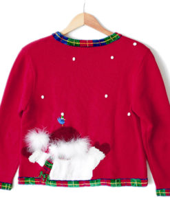 Snowman Needs A Haircut Tacky Ugly Christmas Sweater