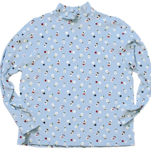 Snowmen In Funny Hats Blue Ugly Christmas Turtleneck - PL