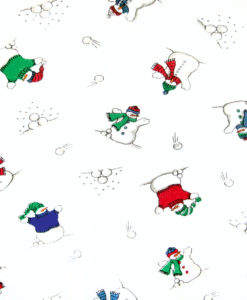 Snowmen Snowball Fight Ugly Christmas Turtleneck - White