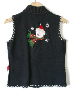 Stack of Snowmen Ugly Christmas Sweater Vest