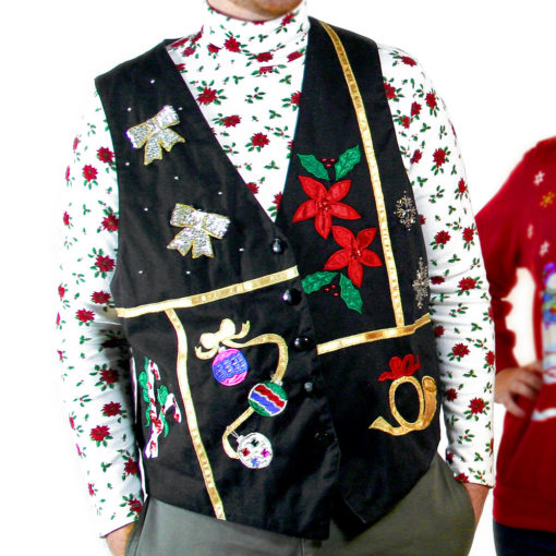 Super Blingy Bows Ugly Christmas Vest
