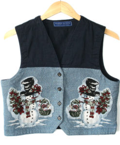 Tapestry Coloring Book Cutout Tacky Ugly Christmas Vest