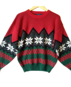 Vintage 90s Nordic Snowflake Men's Ski / Ugly Christmas Sweater