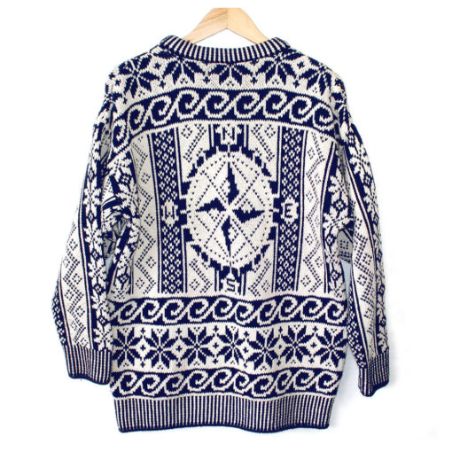 Big Compass Soft Oversized Slouchy Men's Ugly Ski Sweater