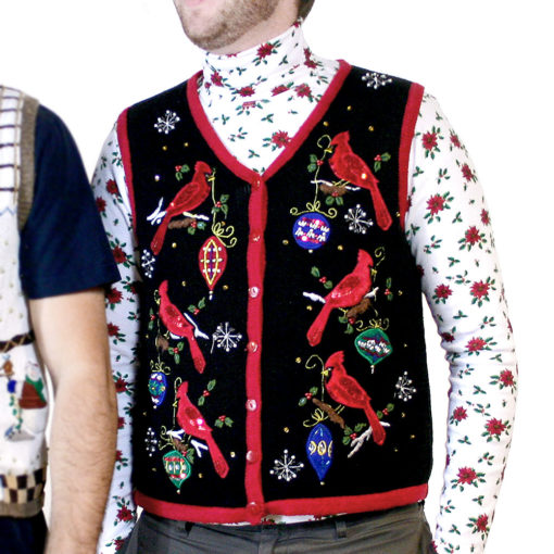 Cardinals Fan Tacky Ugly Christmas Sweater Vest