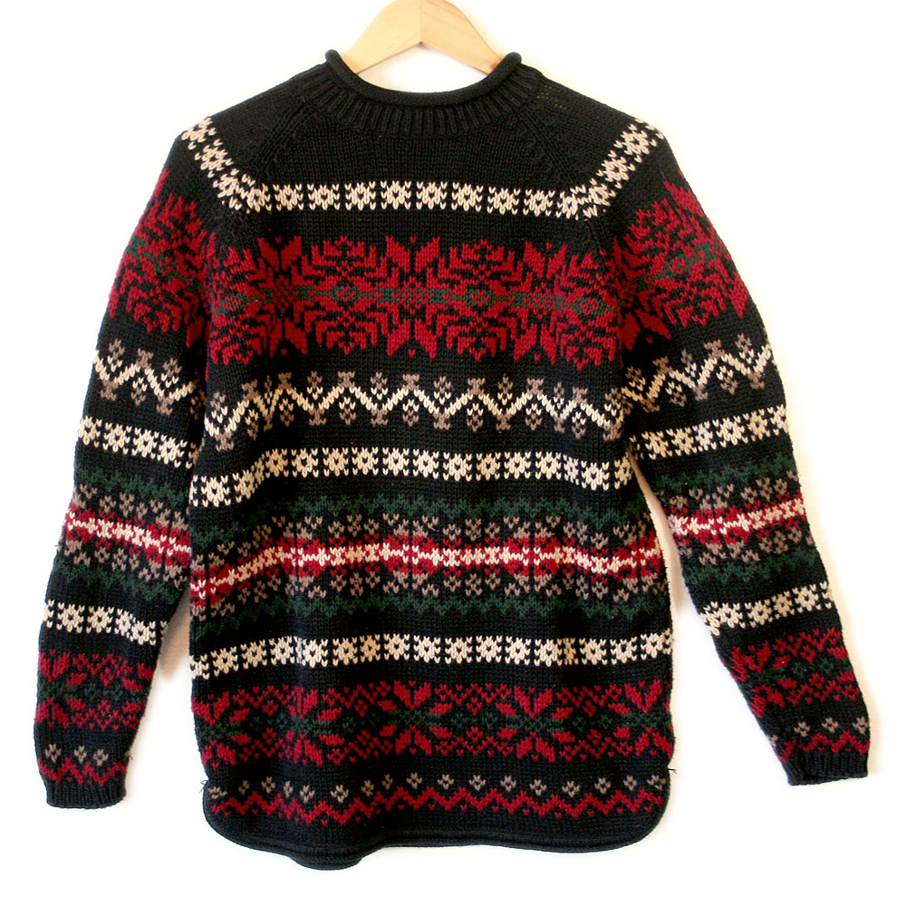 Eddie Bauer Cotton Oversized Slouchy Ugly Ski Sweater - The Ugly ...