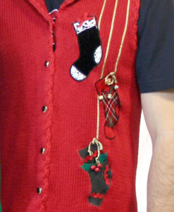 Hang Your Stockings On My Chest Tacky Ugly Christmas Sweater Vest