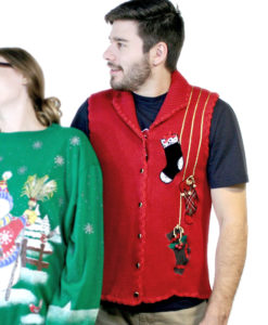Hang Your Stockings On My Chest Tacky Ugly Christmas Sweater Vest