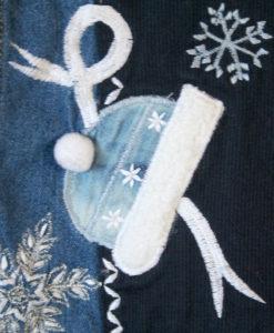 Hats Mittens and Stockings Denim Ugly Christmas Vest
