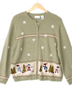 Let It Snow Snowmen Wooly Ugly Christmas Sweater