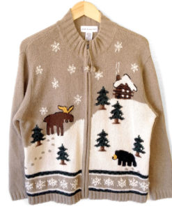 Moose Poop Tacky Ugly Christmas Sweater