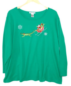 Rudolph The Red Nosed... Gator? Tacky Ugly Christmas Shirt
