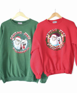 Set of 2 Eskimo Joe's Christmas Sweatshirts (2000 & 2004)