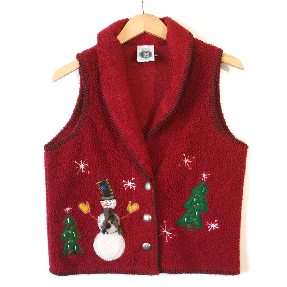 Shagged Out Fleece Tacky Ugly Christmas Vest - The Ugly Sweater Shop
