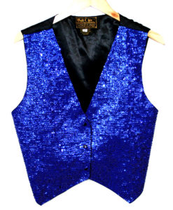 Twitter Blingy Bedazzled Bluebird Sequin Vest - The Ugly Sweater Shop