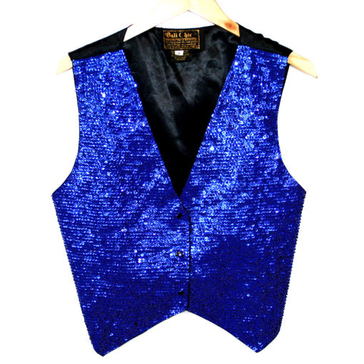 Twitter Blingy Bedazzled Bluebird Sequin Vest - The Ugly Sweater Shop
