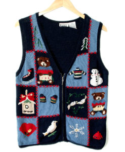 Ugly Sweater On An Ugly Christmas Sweater Vest