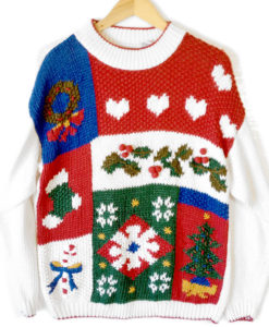 Vintage 80s Chunky Knit Ugly Christmas Sweater