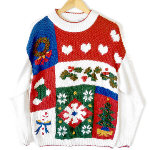 Vintage 80s Chunky Knit Ugly Christmas Sweater