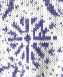 Vintage 80s Purple Sparkle Fireworks Ugly Sweater