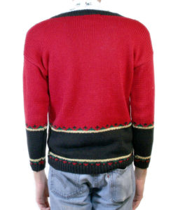 Vintage 90s Chunky Knit Noel Cardigan Ugly Christmas Sweater